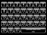Calendar Icon Set - July