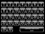Calendar Icon Set - June