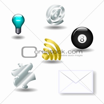 Set of 3d icons