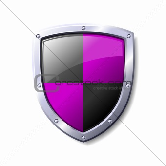 Purple and Black Shield