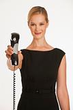 businesswoman with business phone