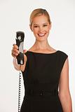 businesswoman with business phone