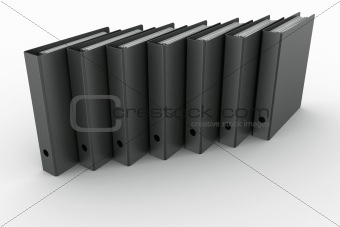 Row of ring binders