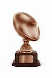 Bronze American football trophy