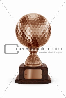 Bronze Golf trophy