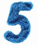 5 in blue fur