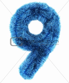 9 in blue fur