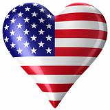 Heart with american flag