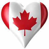 Heart with canadian flag 