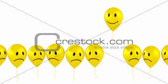 happy and sad smiley balloon