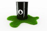 Oil drum with grass