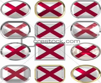 twelve buttons of the Flag of alabama