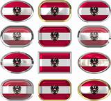 twelve buttons of the Flag of Austria