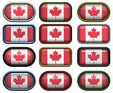 twelve buttons of the Flag of Canada