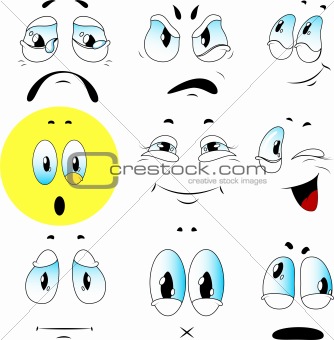 Vector set of emotions