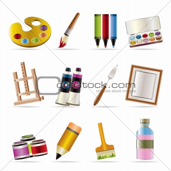 painter, drawing and painting icons