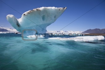 Melting Iceberg on the Lagoon, Jokulsarlon, Iceland