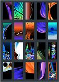 Abstract Background Card Collection Black version  - Set 2