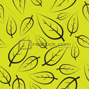 Fresh green leafs pattern