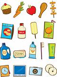 Grocery and electronic product vector