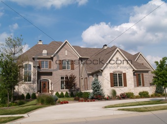 Two Story Brick and Stone Home