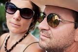Couple wearing sunglasses