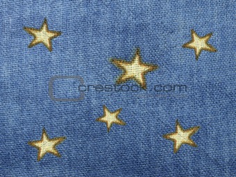 Stars on the dark blue cloth