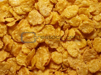 Corn flakes background and texture