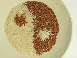 White and red rice