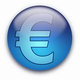 Euro currency button / sign