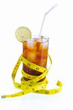 Diet Soft drinks with tape measure