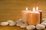 Aromatic candles and stones
