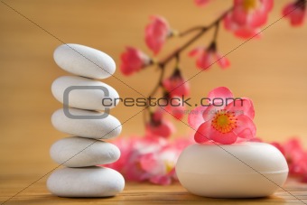 Zen stone and aromatic soap bar