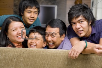 Asian family lifestyle portrait