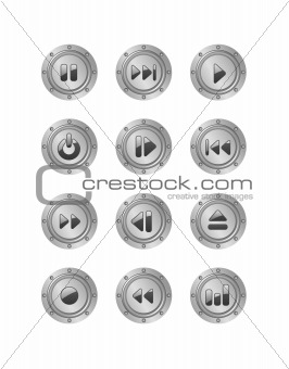 metal music buttons set 2