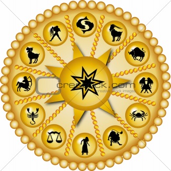 golden zodiac disc