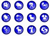  12 blue zodiac web buttons