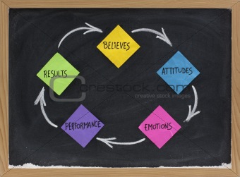 believes, attitude, emotions, performance, results cycle