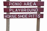 picnic area and playground sign