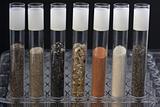 sand in laboratory testing tubes