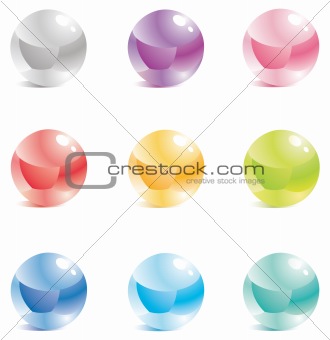 Glass balls in a vector