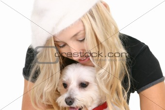 Woman and dog