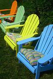 bright adirondack chairs