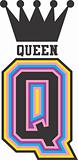 Queen with crown design image