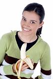 girl with banana