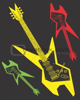 Electric guitars vector image