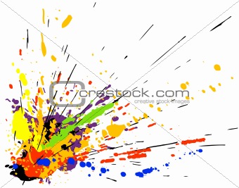 bright paint splatter