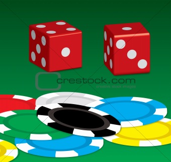 poker chip n dice