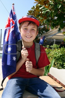 Boy with Australian Flag