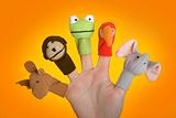 Hand with puppets